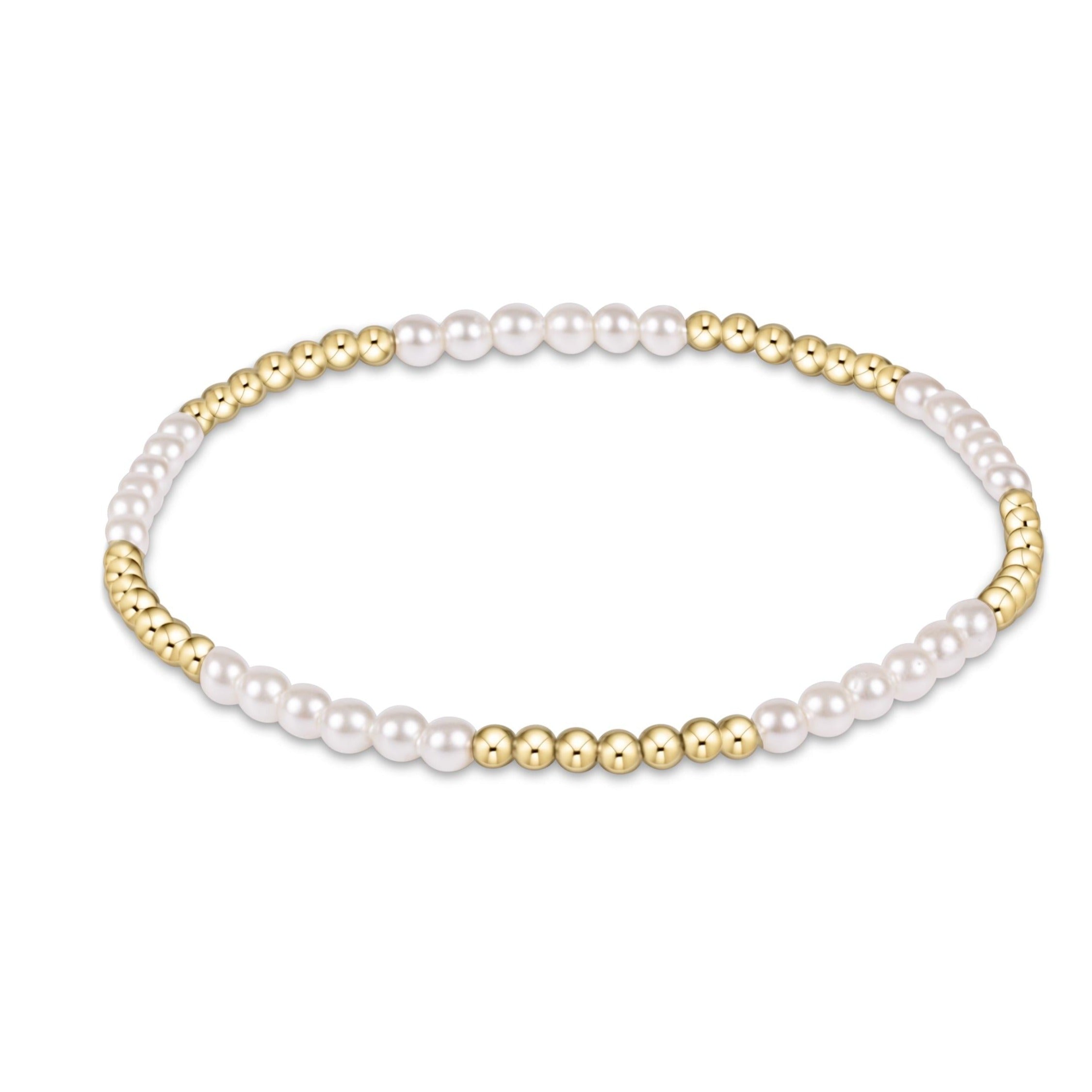 Enewton Classic Blissful Pattern 2.5mm Bead Bracelet - 3mm Pearl BCL2BLFPPE3