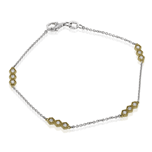 Bracelet in 18k Gold with Diamonds CB136 WHITE 18K X 2T