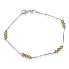 Bracelet in 18k Gold with Diamonds CB136 WHITE 18K X 2T