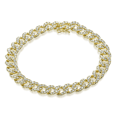 Bracelet in 18k Gold with Diamonds LB2397-A WHITE 18K X YELLOW