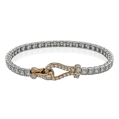 Buckle Bracelet in 18K Gold with Diamonds MB1723-Y WHITE 18K X 2T