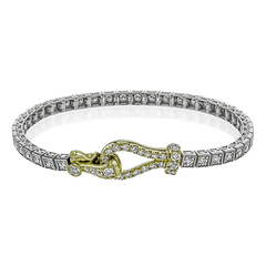 Buckle Bracelet in 18K Gold with Diamonds MB1723-Y WHITE 18K X 2T