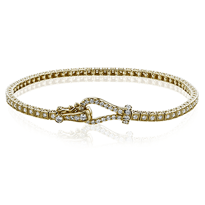 Buckle Bracelet in 18k Gold with Diamonds MB1733 WHITE 18K X