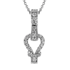 Buckle Pendant Necklace in 18k Gold with Diamonds LP4936 WHITE 18K X WHITE