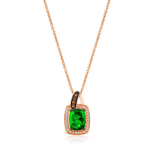Le Vian 14K Strawberry Gold® Costa Smeralda Emeralds™ 1 5/8 cts. Pendant TQUY 1