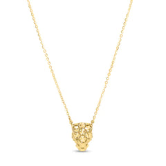 Yellow Gold Diamond Cut/ Textured Animal Instinct Necklace