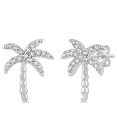 Parkplace Jewelers Palm Tree Petite Diamond Fashion Earrings 645B8PPTSERWG
