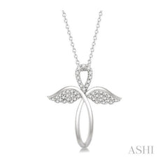 ASHI Angel Wings Cross Diamond Pendant 956B8PPTSPDWG