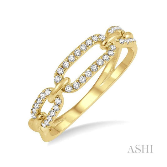 ASHI Paper Clip Diamond Fashion Ring 306E7PPFHYG