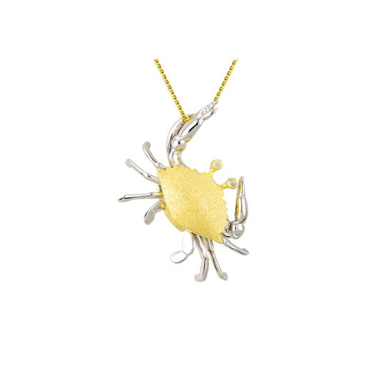 Denny Wong Designs Two Tone Crab Pendant UPC-25X