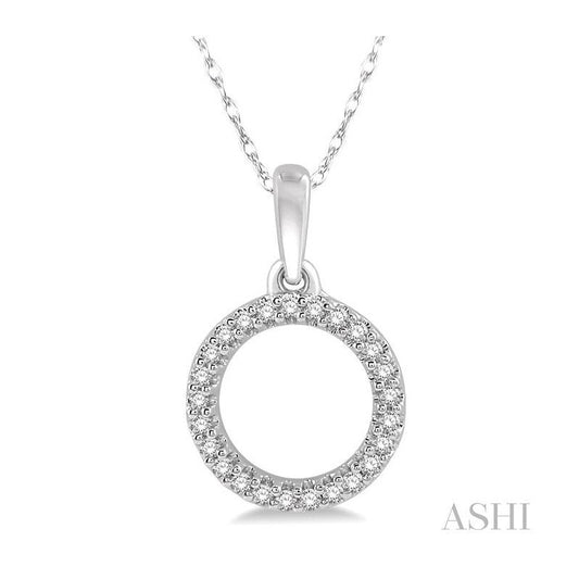 ASHI Circle Petite Diamond Fashion Pendant 627A8PPTSPDWG