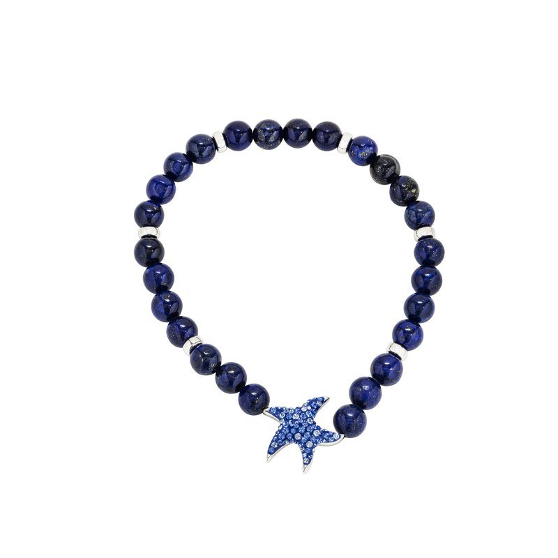 Ocean lapis starfish stretch bracelet