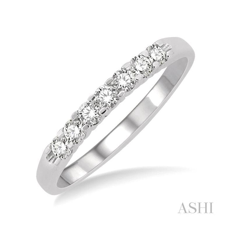 ASHI 7 Stone Diamond Wedding Band 33296PPFGWG