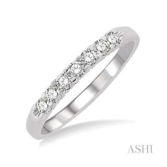 ASHI 7 Stone Diamond Wedding Band 33296PPFGWG