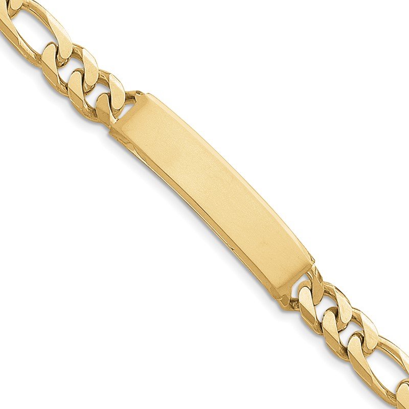 Quality Gold 14k Figaro ID Bracelet LK109ID-8