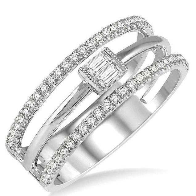 Parkplace Jewelers Baguette Diamond Layered Fashion Ring 370A5PPFHWG