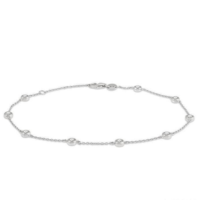 Parkplace Jewelers Diamond Station Chain Bracelet 700CHPPFGWG