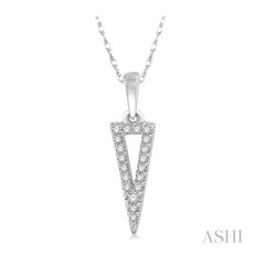 ASHI Triangle Diamond Fashion Pendant 629A8PPTSPDWG