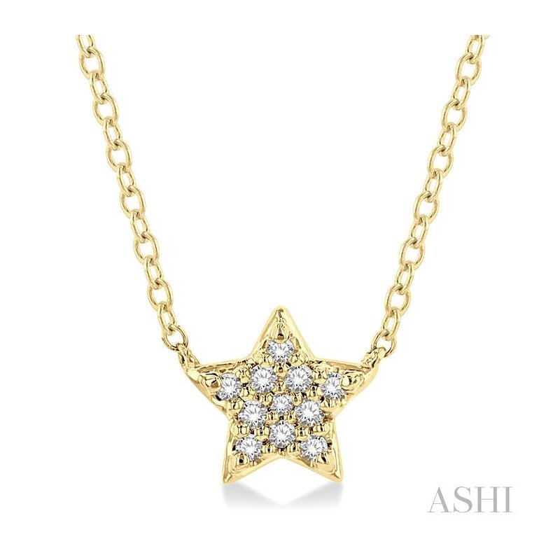 ASHI Star Petite Diamond Fashion Pendant 643A9PPTSPDYG