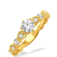 Parkplace Jewelers Round Shape Semi-Mount Diamond Engagement Ring 22367PPFHYG-SM