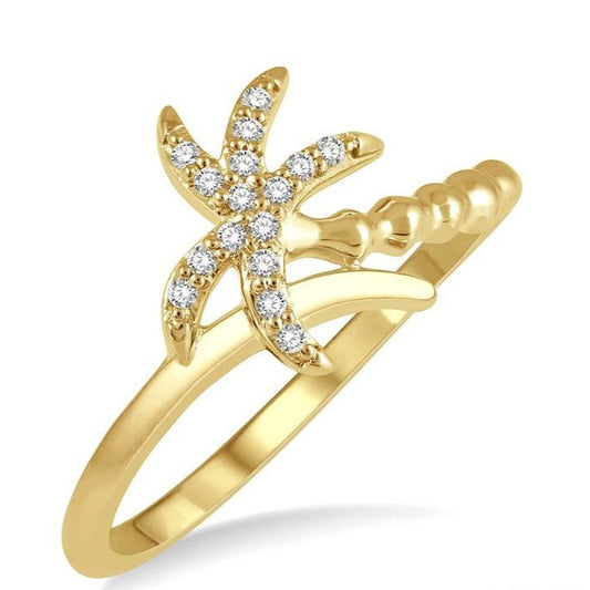 Parkplace Jewelers Stackable Palm Tree Petite Diamond Fashion Ring 389C8PPTSYG