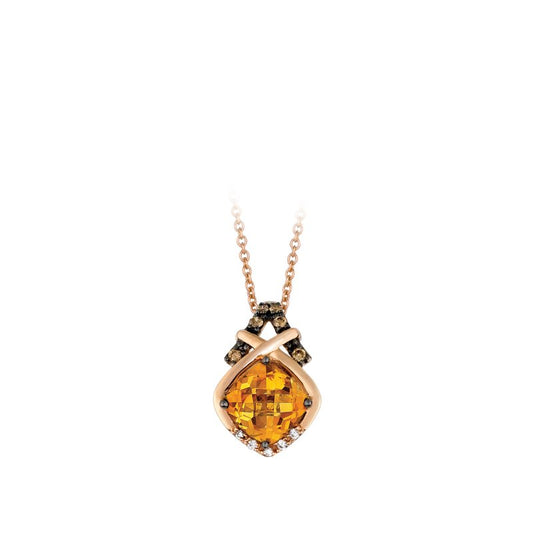 Le Vian 14K Strawberry Gold® Cinnamon Citrine® 1 5/8 cts. Pendant TRFV 7