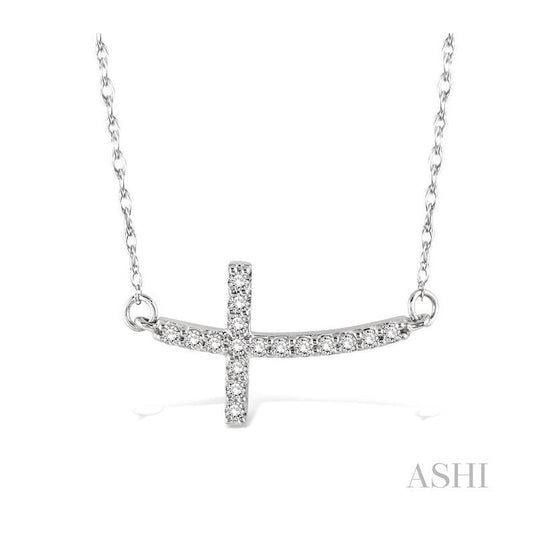 ASHI Sideway Cross Diamond Pendant 95767PPTXPDWG