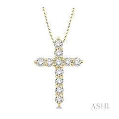 ASHI Cross Diamond Pendant 96453PPFGPDYG