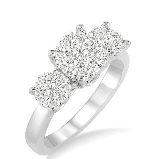 Parkplace Jewelers Round Shape Past Present & Future Lovebright Essential Diamond Engagement Ring 159E1PPFVWG