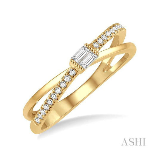 ASHI Criss Cross Baguette Diamond Fashion Ring 364D8PPFGYG