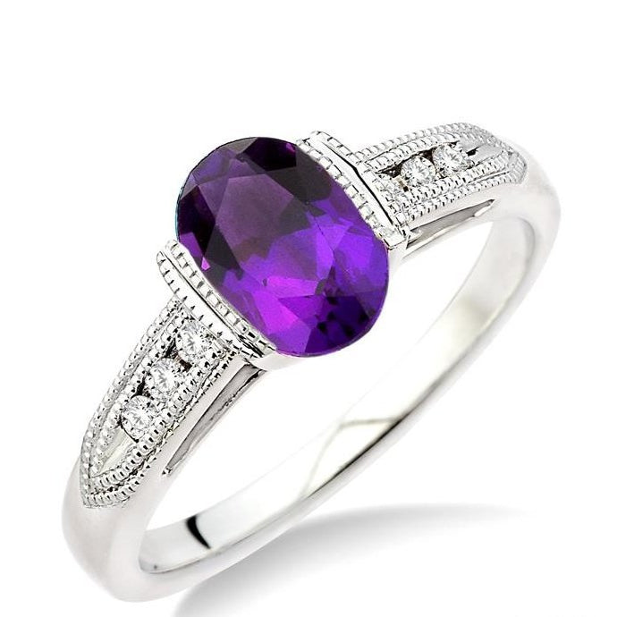 Parkplace Jewelers Oval Shape Gemstone & Diamond Ring 51258PPFXAMWG