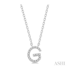 ASHI Block 'G' Initial Diamond Pendant 912F9PPFSPDWG-G