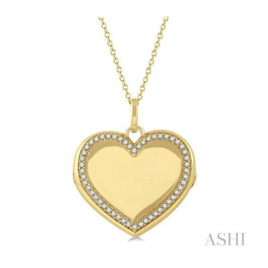 ASHI Heart Shape Diamond Locket Pendant 94136PPTSPDYG