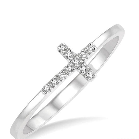 Parkplace Jewelers Sideway Cross Diamond Ring 328A9PPTSWG