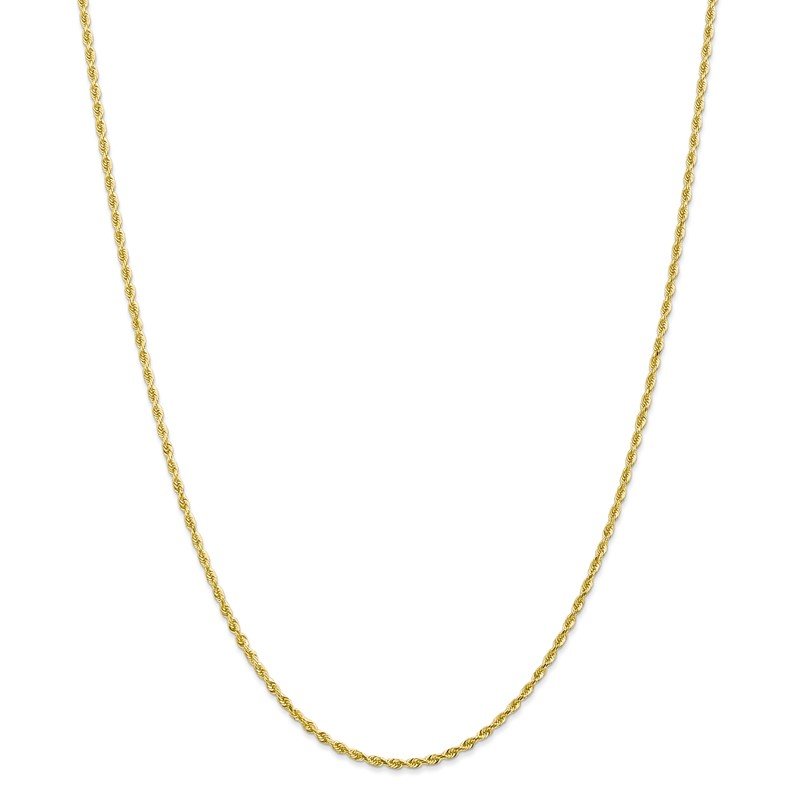 Quality Gold 10k 2mm D/C Quadruple Rope Chain 10QT016