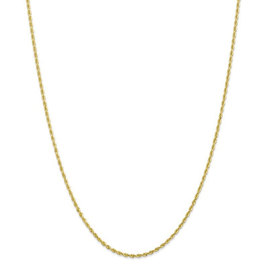 Quality Gold 10k 2mm D/C Quadruple Rope Chain 10QT016