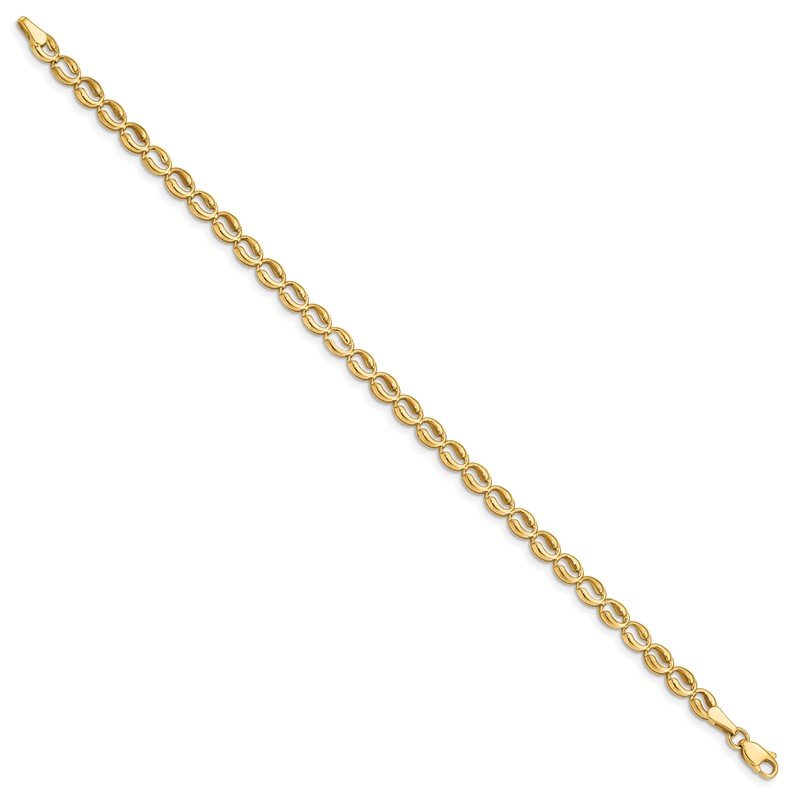 Quality Gold 14k Polished Link Bracelet SF2695-7.25