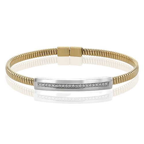 Cable Bangle in 18k Gold with Diamonds LB2429 WHITE 18K X WHITE