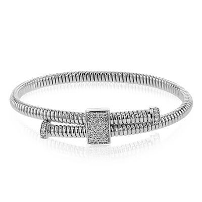 Cable Bangle in 18k Gold with Diamonds LB2447-Y WHITE 18K X WHITE-YELLOW