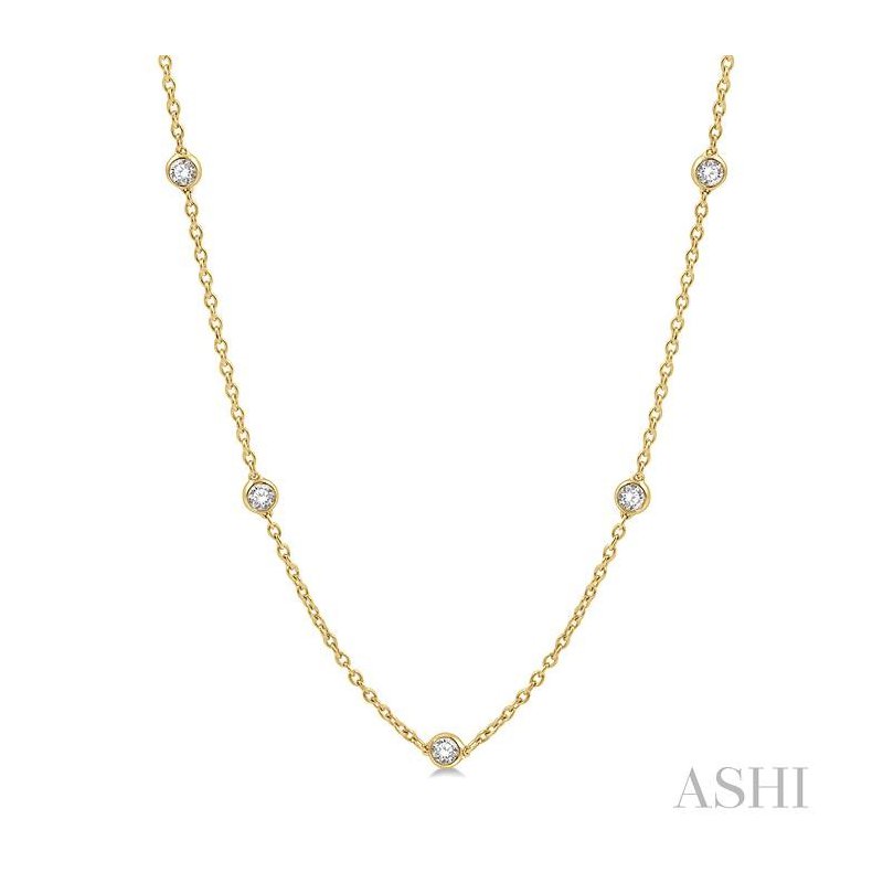 ASHI Diamond Station Necklace 990A1PPFGNKYG