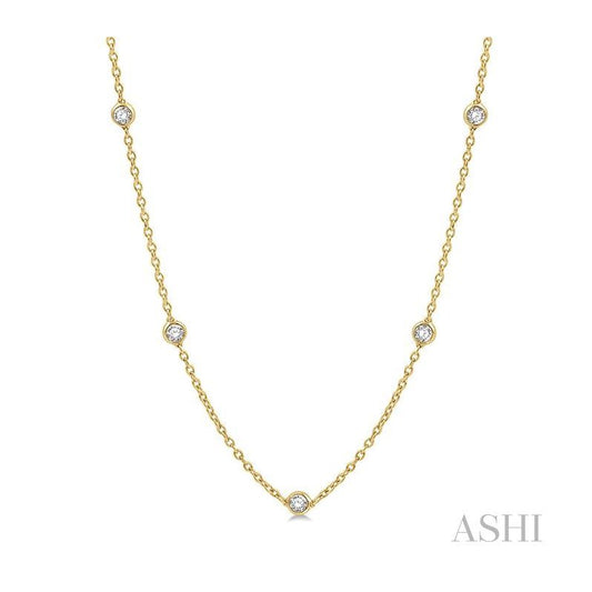 ASHI Diamond Station Necklace 990A1PPFGNKYG