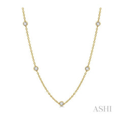 ASHI Diamond Station Necklace 990A1PPFGNKYG