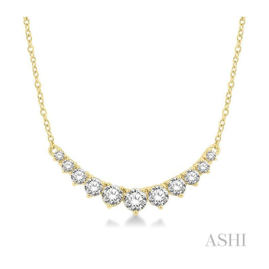 ASHI Graduated Diamond Smile Necklace 991HVPPFGNKYG