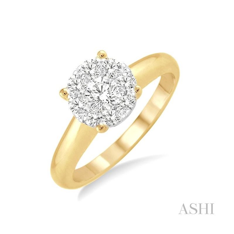 ASHI Round Shape Lovebright Essential Diamond Ring 36906PPFHYW