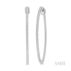 ASHI Inside-Out Diamond Hoop Earrings 628C1PPFGERWG