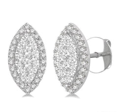Parkplace Jewelers Marquise Shape Halo Lovebright Essential Diamond Earrings 913A3PPFVERWG