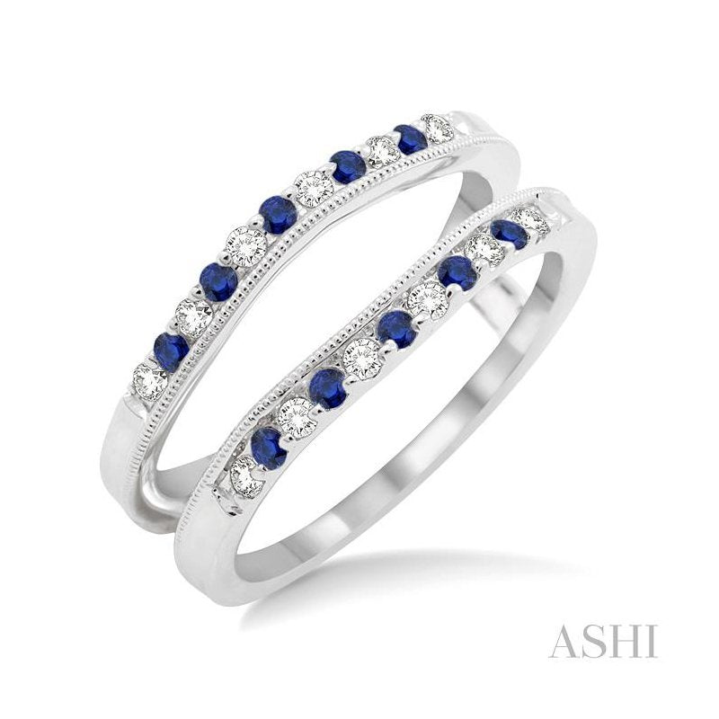 ASHI Gemstone & Diamond Insert Ring 29778PPFHSPWG