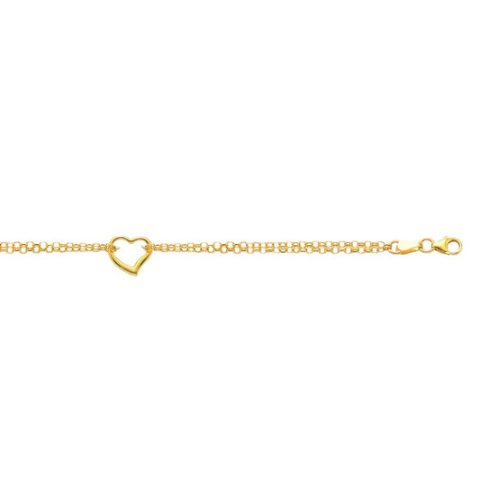 Royal Chain 10K 10in Yellow Gold Polished Anklet with Lobster Clasp 123ANK