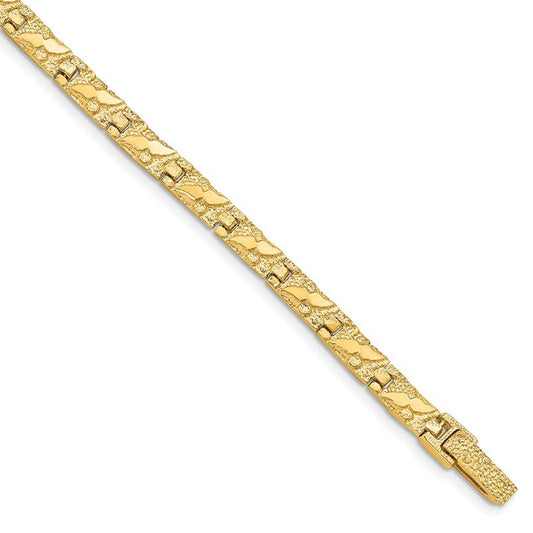 Quality Gold 14k 5.0mm Nugget Bracelet NB6