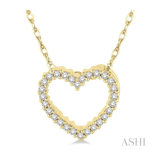 ASHI Heart Shape Diamond Pendant 93809PPTSPDYG